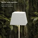 SIGOR Lampe de table à accu NUINDIE angulaire, CCT Switch, dimmable IP54, blanc neige gradable