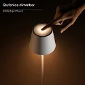 SIGOR battery floor lamp NUINDIE round IP54, sunny yellow dimmable