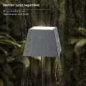 SIGOR Lampe de table à accu NUINDIE angulaire, CCT Switch, dimmable IP54, gris graphite gradable
