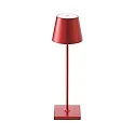 Lampe de table à accu NUINDIE rond, CCT Switch IP54, anodisé rouge cerise gradable