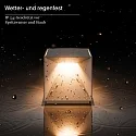 SIGOR Lampe de table à accu NUTALIS 10X10CM forme en dé, CCT Switch, avec variateur tactile, avec chargeur IP54, noir nuit gradable