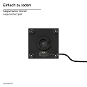 SIGOR Lampe de table à accu NUTALIS MINI 8X8CM forme en dé, CCT Switch, avec variateur tactile, avec chargeur