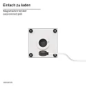 SIGOR Lampe de table à accu NUTALIS MINI 8X8CM forme en dé, CCT Switch, avec variateur tactile, avec chargeur