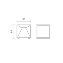 SIGOR Lampe de table à accu NUTALIS MINI 8X8CM forme en dé, CCT Switch, avec variateur tactile, avec chargeur