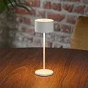SIGOR Lampe de table à accu VELUNA haut / bas, CCT Switch, lot de 1, avec variateur tactile IP44, blanc neige gradable