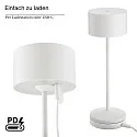 SIGOR Lampe de table à accu VELUNA haut / bas, CCT Switch, lot de 1, avec variateur tactile IP44, blanc neige gradable