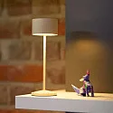 SIGOR battery table lamp VELUNA up / down, CCT Switch, set of 1, with touch dimmer IP44, dune beige dimmable