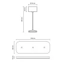 SIGOR battery table lamp VELUNA up / down, CCT Switch, set of 3, with touch dimmer IP44, night black dimmable