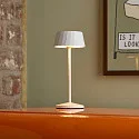 SIGOR Lampe de table à accu FACETTA Bas, CCT Switch, lot de 1, avec variateur tactile IP44, blanc neige gradable