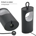 SIGOR Lampe de table à accu LUNARI avec connexion USB, CCT Switch, avec poignée, avec variateur tactile IP44, mat