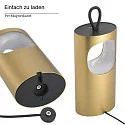 SIGOR battery table lamp LUNARI with USB connection, CCT Switch, with handle, with touch dimmer IP44, gold, mat dimmable