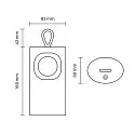 SIGOR battery table lamp LUNARI with USB connection, CCT Switch, with handle, with touch dimmer IP44, gold, mat dimmable