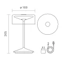 SIGOR battery table lamp NUMOTION CCT Switch, with touch dimmer IP54, powder coated, plum blue dimmable