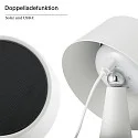SIGOR battery table lamp SOLINO IP44, snow white dimmable