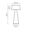 SIGOR solar table lamp SOLINO tiltable, with accumulator, with USB charging function, magnetic mounting IP44, mat, dune beige dimmable