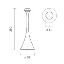 SIGOR battery table lamp NUDROP CCT Switch, with touch dimmer IP54, sunny yellow dimmable