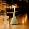 SIGOR Lampe de table à accu NUDROP MINI CCT Switch, avec variateur tactile IP54, vert sauge gradable