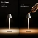 SIGOR battery table lamp NUINDIE POCKET USB-C up / down, with USB connection, CCT Switch, with touch dimmer IP54, fire red dimmable
