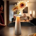 SIGOR battery table lamp NUFLAIR CCT Switch, with touch dimmer, perforated IP54, fog grey dimmable