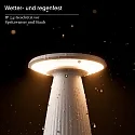 SIGOR battery table lamp NUFLAIR CCT Switch, with touch dimmer, perforated IP54, snow white dimmable