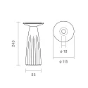 SIGOR battery table lamp NUFLAIR CCT Switch, with touch dimmer, perforated IP54, snow white dimmable