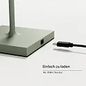 SIGOR battery table lamp NUINDIE USB-C up / down, with USB connection, CCT Switch, with touch dimmer IP54, sage green dimmable