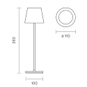SIGOR battery table lamp NUINDIE USB-C up / down, with USB connection, CCT Switch, with touch dimmer IP54, sage green dimmable