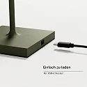 SIGOR battery table lamp NUINDIE USB-C up / down, with USB connection, CCT Switch, with touch dimmer IP54, pine green dimmable