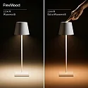 SIGOR battery table lamp NUINDIE USB-C up / down, with USB connection, CCT Switch, with touch dimmer IP54, sunny yellow dimmable