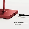 SIGOR battery table lamp NUINDIE IP54, cherry red dimmable
