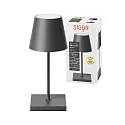 SIGOR Lampe de table à accu NUINDIE MINI USB-C haut / bas, avec connexion USB, CCT Switch, avec variateur tactile IP54