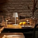 SIGOR Lampe de table à accu NUINDIE MINI USB-C haut / bas, avec connexion USB, CCT Switch, avec variateur tactile IP54