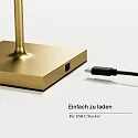 SIGOR battery table lamp NUINDIE MINI USB-C up / down, with USB connection, CCT Switch, with touch dimmer IP54, gold anodised dimmable