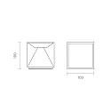 SIGOR battery table lamp NUTALIS 10X10CM cube shape, CCT Switch, with touch dimmer, with charger IP54, fog grey dimmable