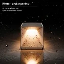 SIGOR battery table lamp NUTALIS 10X10CM cube shape, CCT Switch, with touch dimmer, with charger IP54, fire red dimmable