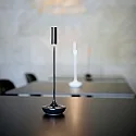 SIGOR Lampe de table à accu NUCANDLE avec variateur tactile IP54, scintillant, noir gradable