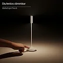 SIGOR Lampe de table à accu NUCANDLE avec variateur tactile IP54, scintillant, noir gradable