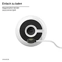 SIGOR Lampe de table à accu NUCANDLE avec variateur tactile IP54, chrome, scintillant, blanche gradable