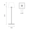 Pied de lampe NUINDIE, noir nuit