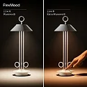 SIGOR Lampe de table à accu NUDIDEROT avec crochet, CCT Switch, avec variateur tactile IP54, cuivre gradable