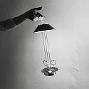 SIGOR Lampe de table à accu NUDIDEROT avec crochet, CCT Switch, avec variateur tactile IP54, cuivre gradable