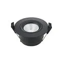 recessed luminaire ARGENT swivelling IP54, black dimmable 8W 580lm 3000K 36°