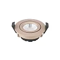 Lumière encastrée DILED 68 pivotant, Dim-To-Warm IP30, champagne gradable 6W 360lm 2100-2700K 36° 36° CRI 95