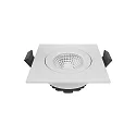 Lumière encastrée DILED angulaire IP20, blanche gradable 6W 370lm 2700K 45° 45° CRI 95