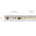 High voltage LED Strip, 72 LED/m, 50m roll, 120°, 14W/m, IP65, 2700K