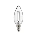 Ampoule à filament forme bougie 2,8W 250lm 2700K 300° CRI 90 gradable
