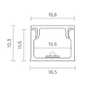 SIGOR Surface profile 13, for LED Strips up to 13,8mm, 1m