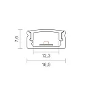 SIGOR Profil de montage FLAT 12 aluminium