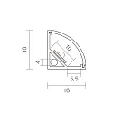 SIGOR Profil d'angle CORNER 10 aluminium