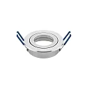 Lumière encastrée RING rond, pivotant GU 5,3, aluminium brossé gradable